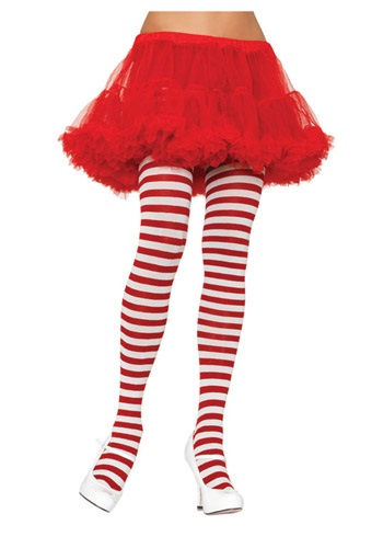 Plus Size White / Red Striped Tights By: Leg Avenue for the 2022 Costume season.