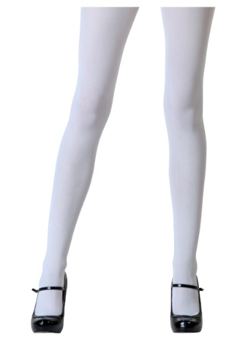 Plus Size White Tights -image
