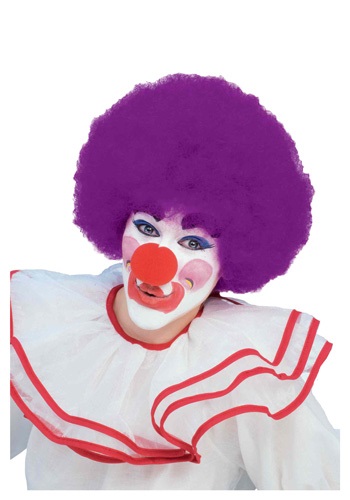 Purple Afro Clown Wig -image