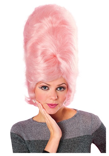 Pink Beehive Wig -image