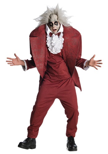 Adult Shrunken Head Beetlejuice Costume -image