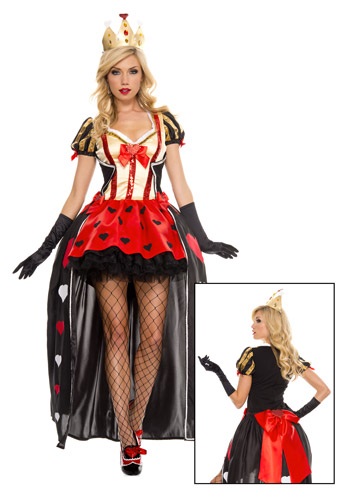 Luxurious Sequin Queen of Hearts Costume -image