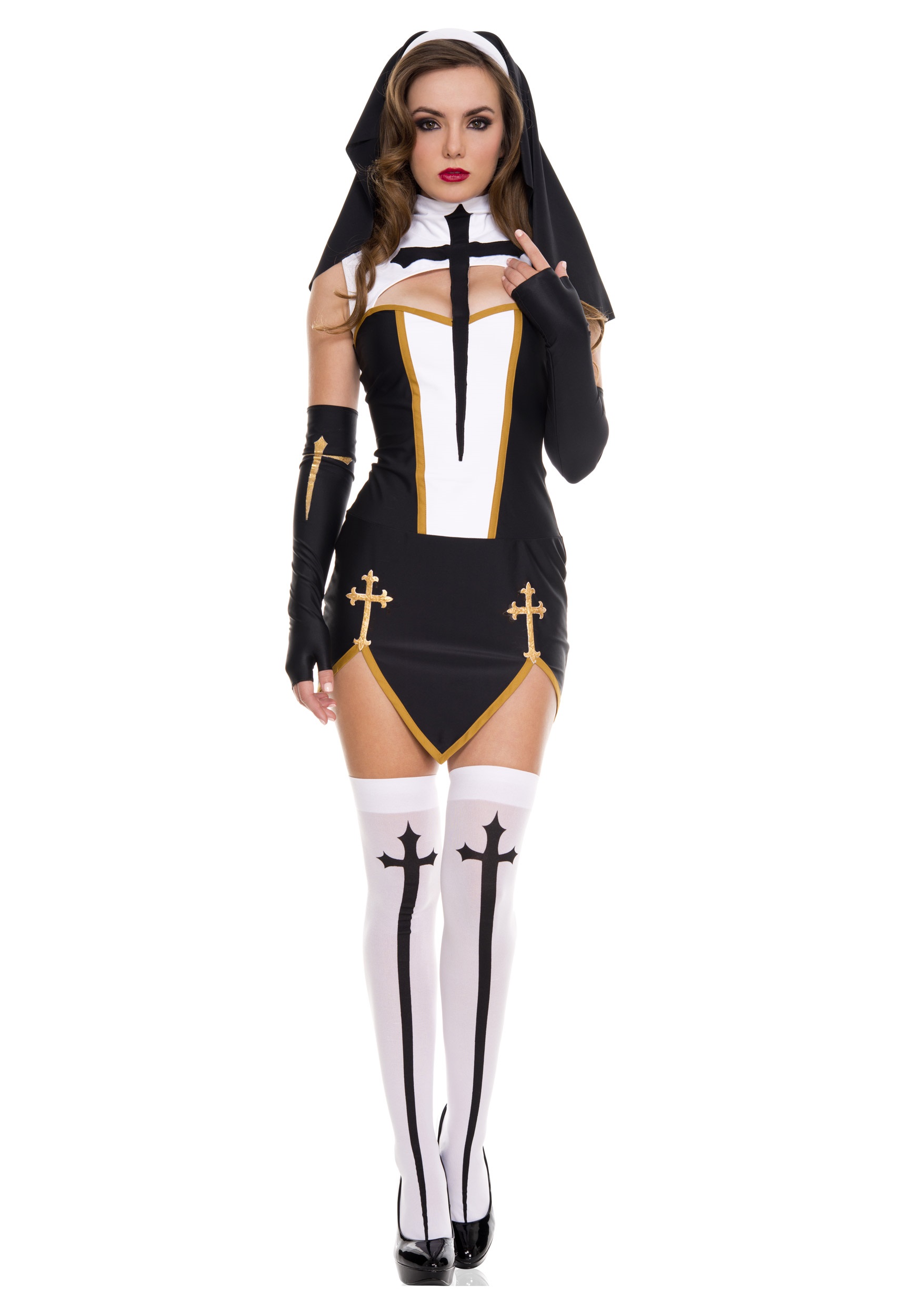 Costume Halloween Nun Sexy 69