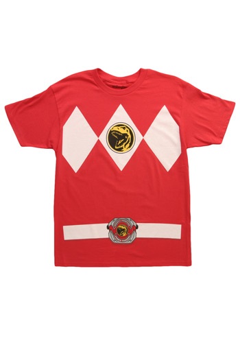 Red Power Ranger Costume T Shirt By: Mighty Fine for the 2022 Costume season.
