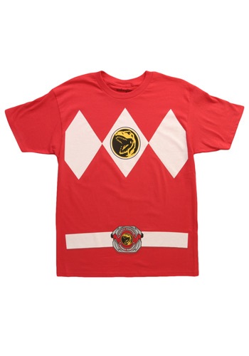 Red Power Ranger Costume T-Shirt -image