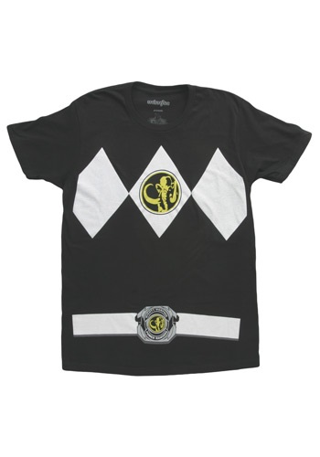 Black Power Ranger T-Shirt By: Mighty Fine for the 2022 Costume season.