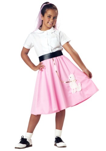 Kids Pink Poodle Skirt By: California Costume Collection for the 2022 Costume season.