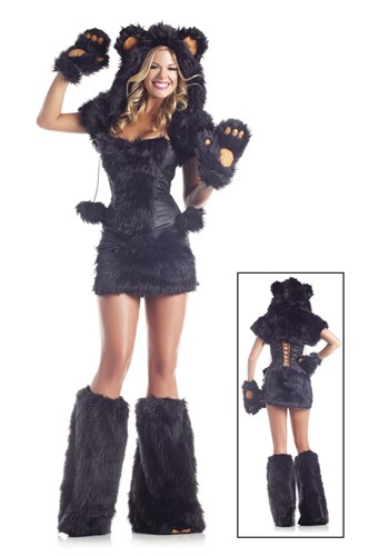 8 pc Deluxe Black Bear Costume -image