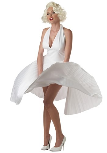 unknown Marilyn Monroe Deluxe White Halter Dress