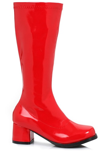 Girls Red Gogo Boots By: Ellie for the 2022 Costume season.