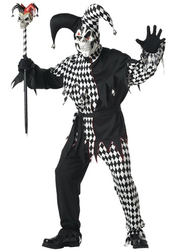 Adult Dark Jester Costume -image