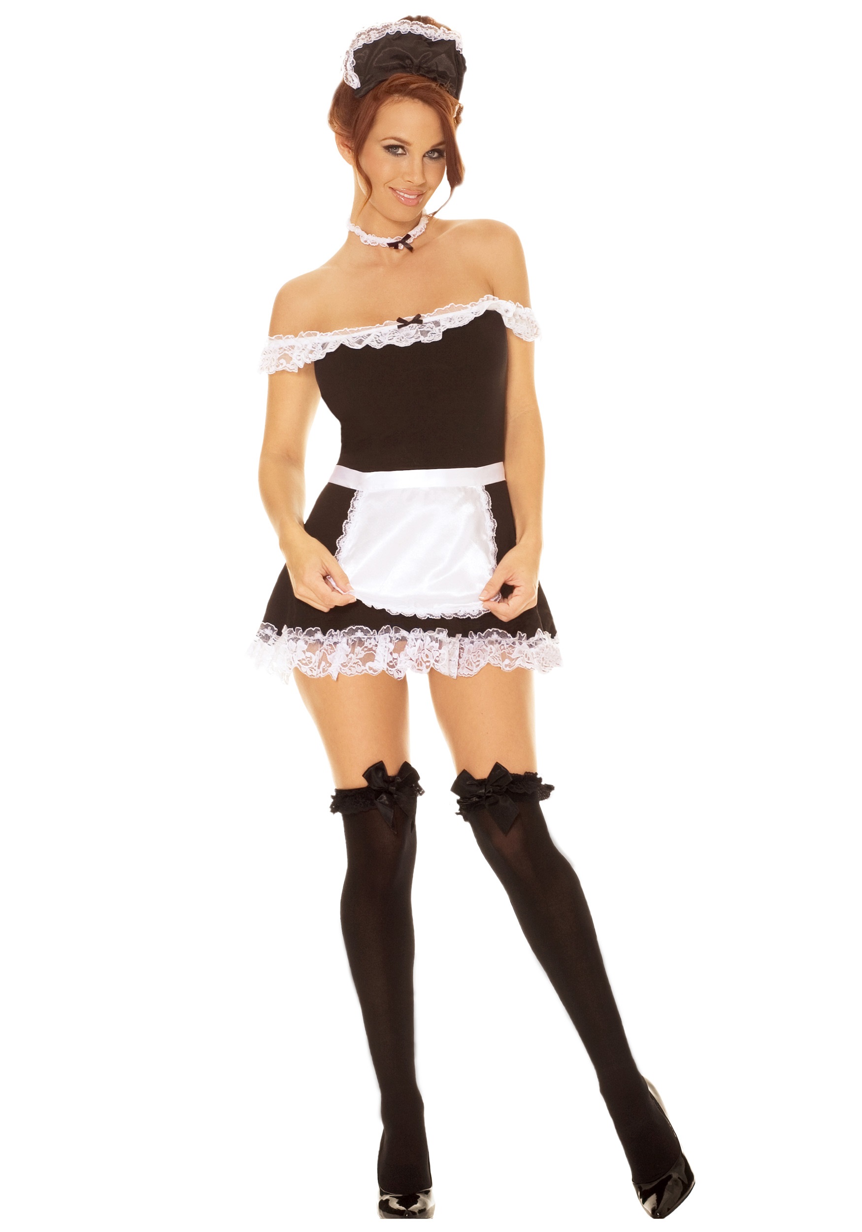 French Maid Costume Adult Sexy Halloween Fancy Dress Ebay 2944