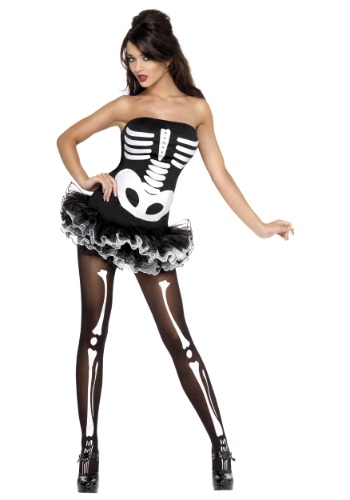 Womens Sexy Skeleton Costume -image