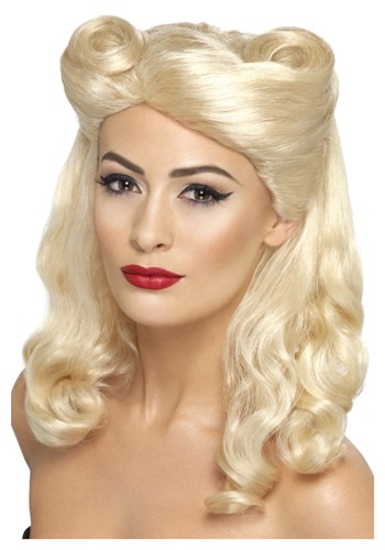 40's Blonde Pin Up Wig -image