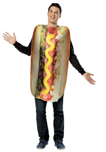 Adult Get Real Loaded Hot Dog Costume -image