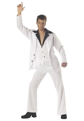 Men's White Disco Suit Costume By: California Costume Collection for the 2022 Costume season.