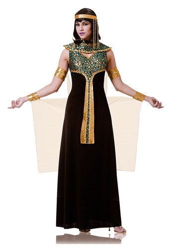 Adult Black and Teal Cleopatra Costume -image