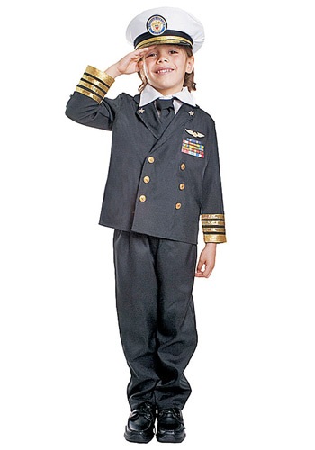 Kids Navy Admiral Costume By: Dress Up America for the 2022 Costume season.