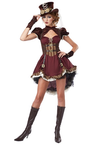 Adult Steampunk Lady Costume -image