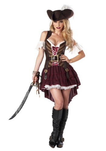 Plus Size Sexy Swashbuckler Captain Costume -image
