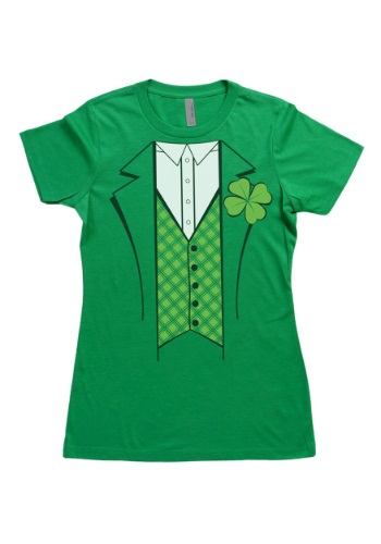 Womens Leprechaun Costume T-Shirt -image