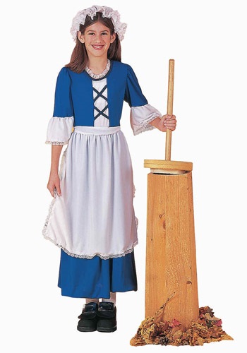 unknown Child Colonial Girl Costume