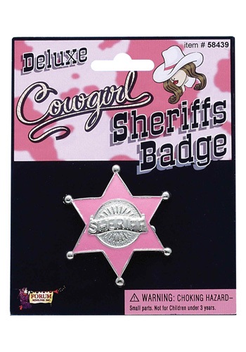 Pink Sheriff Badge By: Forum Novelties, Inc for the 2022 Costume season.