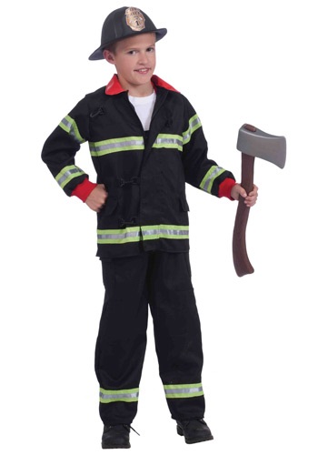 Child Black Fireman Costume By: Forum Novelties, Inc for the 2022 Costume season.