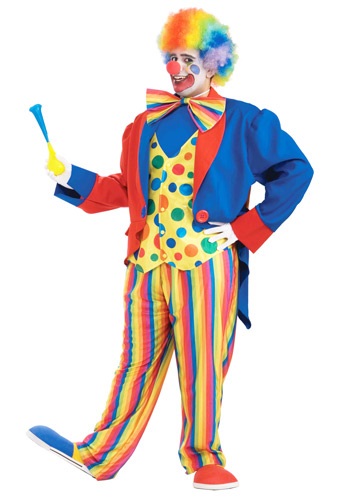 Plus Size Mens Clown Costume -image