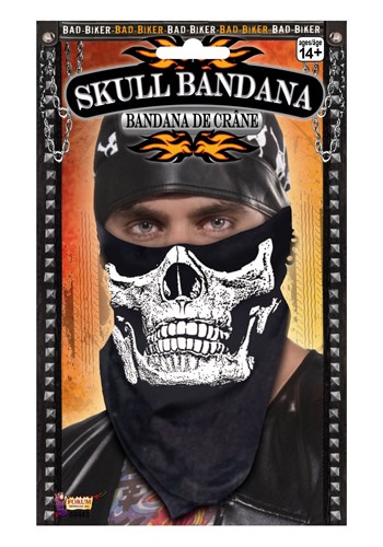 Skull Face Biker Bandana By: Forum Novelties, Inc for the 2022 Costume season.