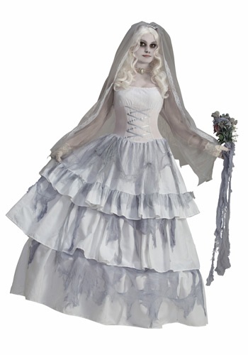 Victorian Ghost Bride Costume -image