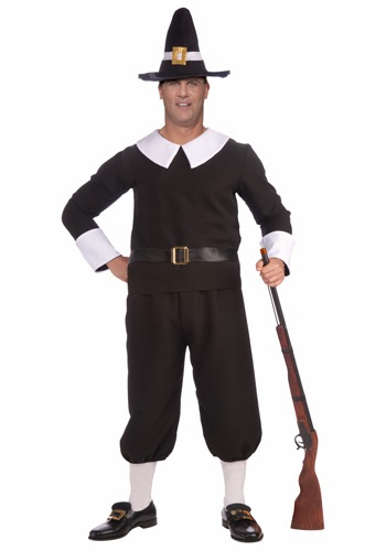 Plus Size Pilgrim Man Costume -image