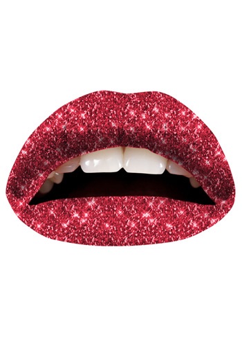 Red Glitterati Lip Applique -image