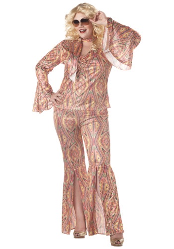Plus Size Women's Disco Costume -image