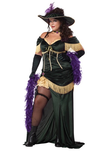 Plus Size Saloon Madame Costume -image