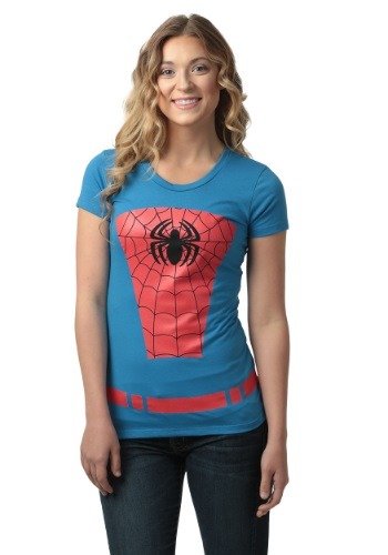 Womens Belted Spider-Man Costume TShirt -image