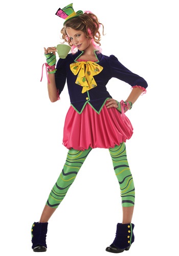 Tween Miss Mad Hatter Costume -image