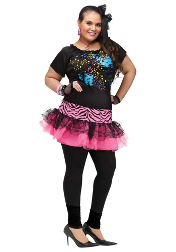 Plus 80s Pop Party Costume -image