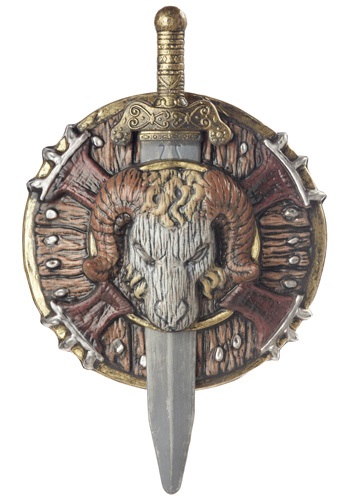 unknown Barbarian Combat Shield and Sword