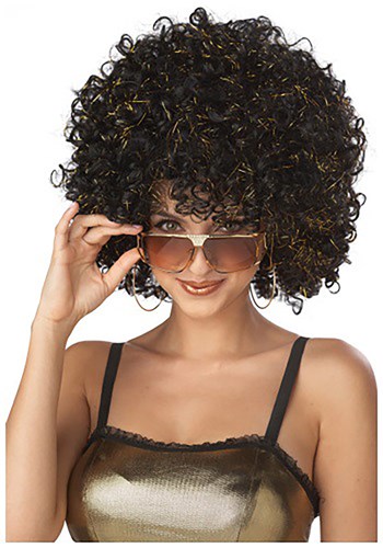 Black and Gold Disco Wig -image