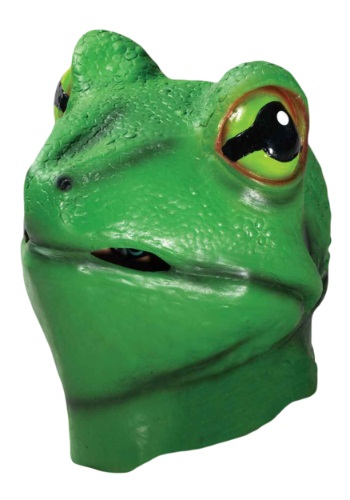Deluxe Latex Frog Mask -image