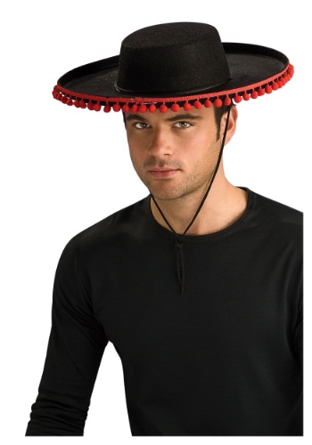 Adult Durashape Spanish Hat w/ Pompoms -image