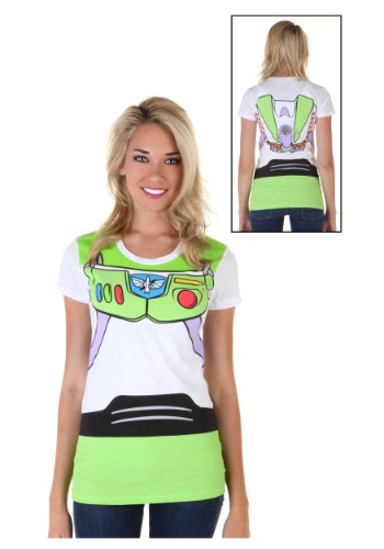 Women's Toy Story Buzz Lightyear Costume T-Shirt By: Mighty Fine for the 2022 Costume season.