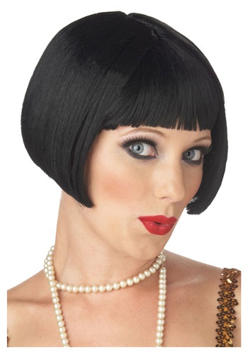 Black Flirty Flapper Wig -image
