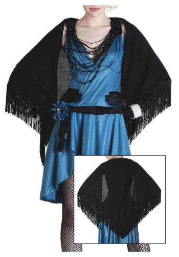Women's Fringed Flapper Shawl -image