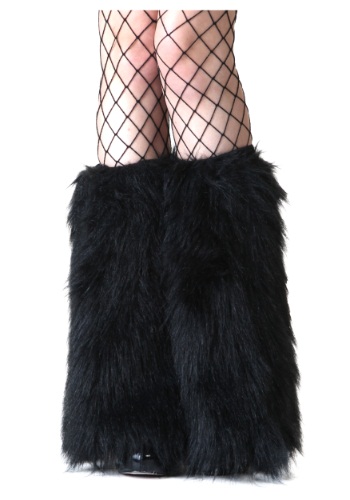 unknown Adult Black Furry Boot Covers