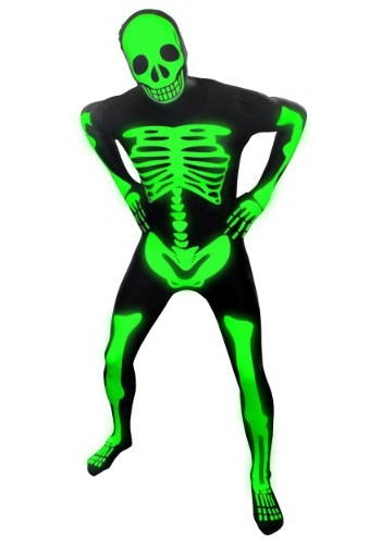Mens Glow Skeleton Morphsuit -image