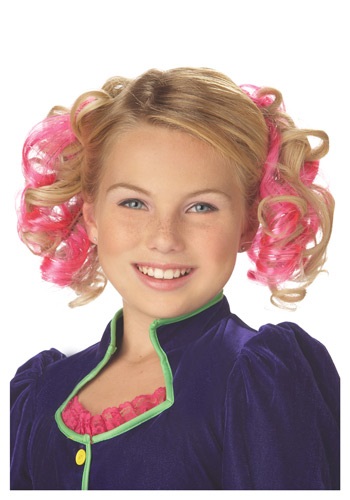 Pink Curly Hair Clips By: California Costume Collection for the 2022 Costume season.