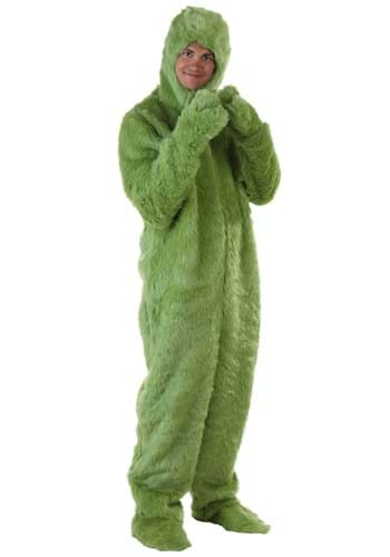 Adult Green Furry Jumpsuit -image