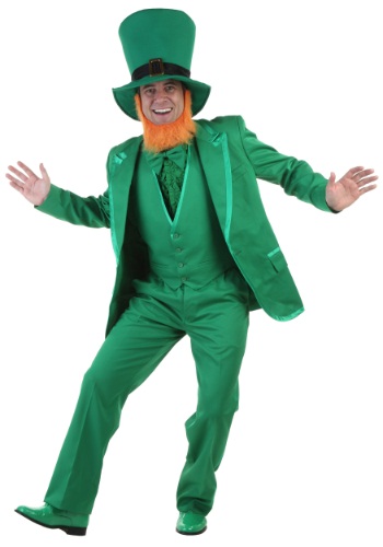 Mens Deluxe Leprechaun Costume -image